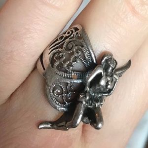 Silver fairy Butterly  woman ring